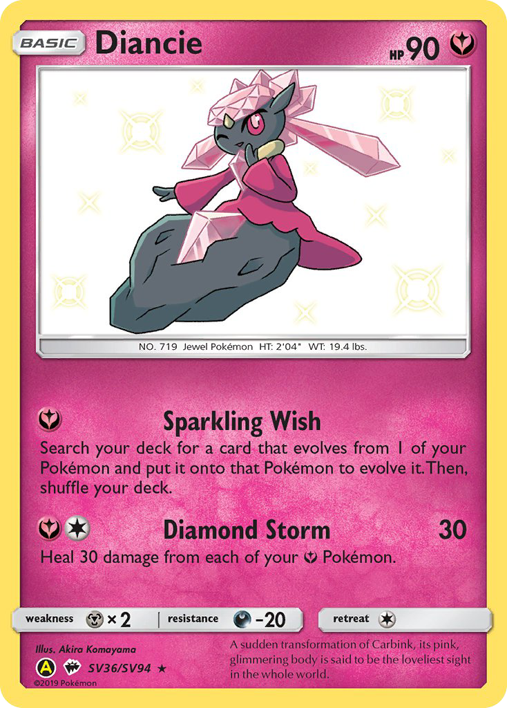 Diancie — Hidden Fates Shiny Vault #036 / 94