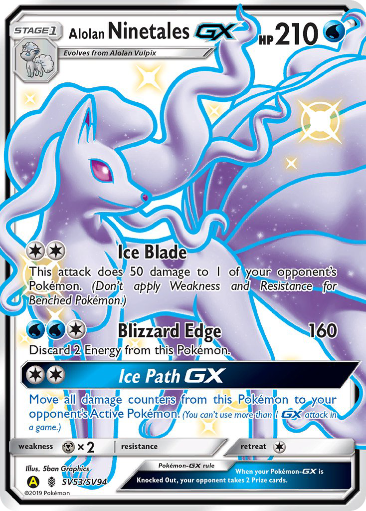 Alolan Ninetales-GX — Hidden Fates Shiny Vault #053 / 94