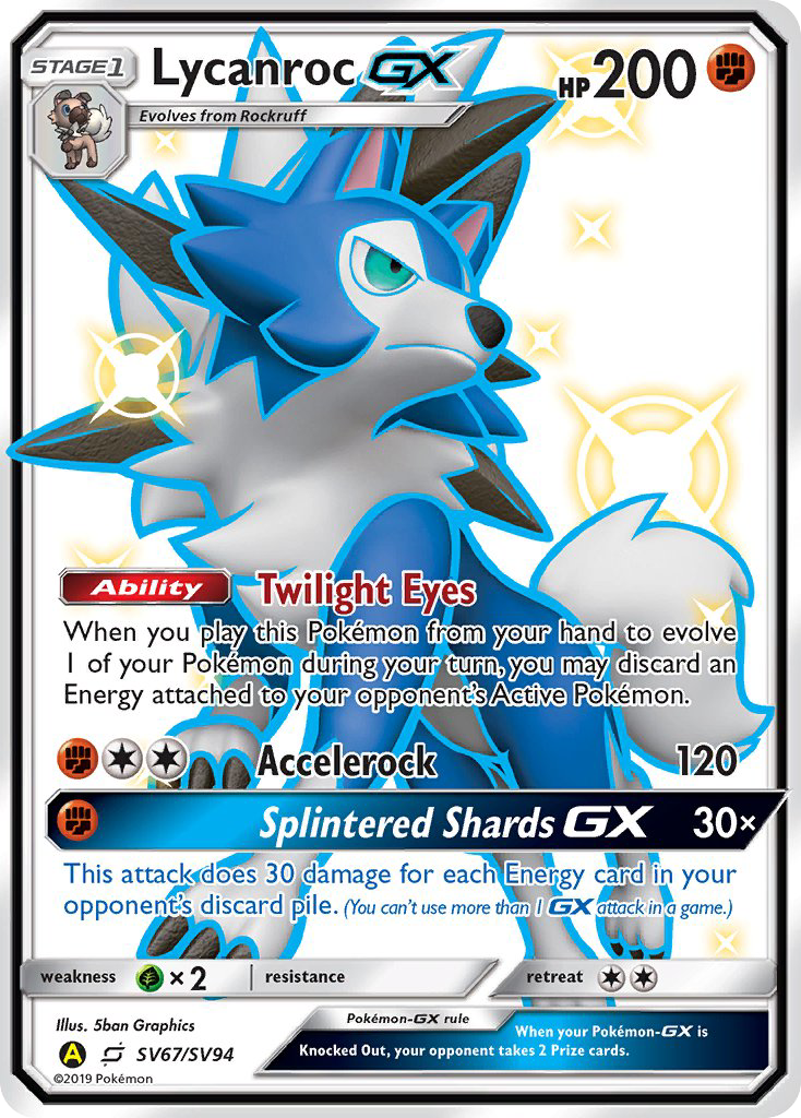 Lycanroc-GX — Hidden Fates Shiny Vault #067 / 94