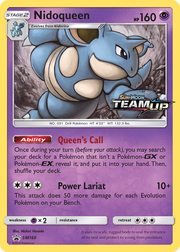 Nidoqueen — SM Black Star Promos #160 / 248