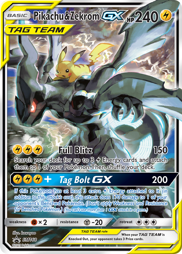 Pikachu & Zekrom-GX — SM Black Star Promos #168 / 248