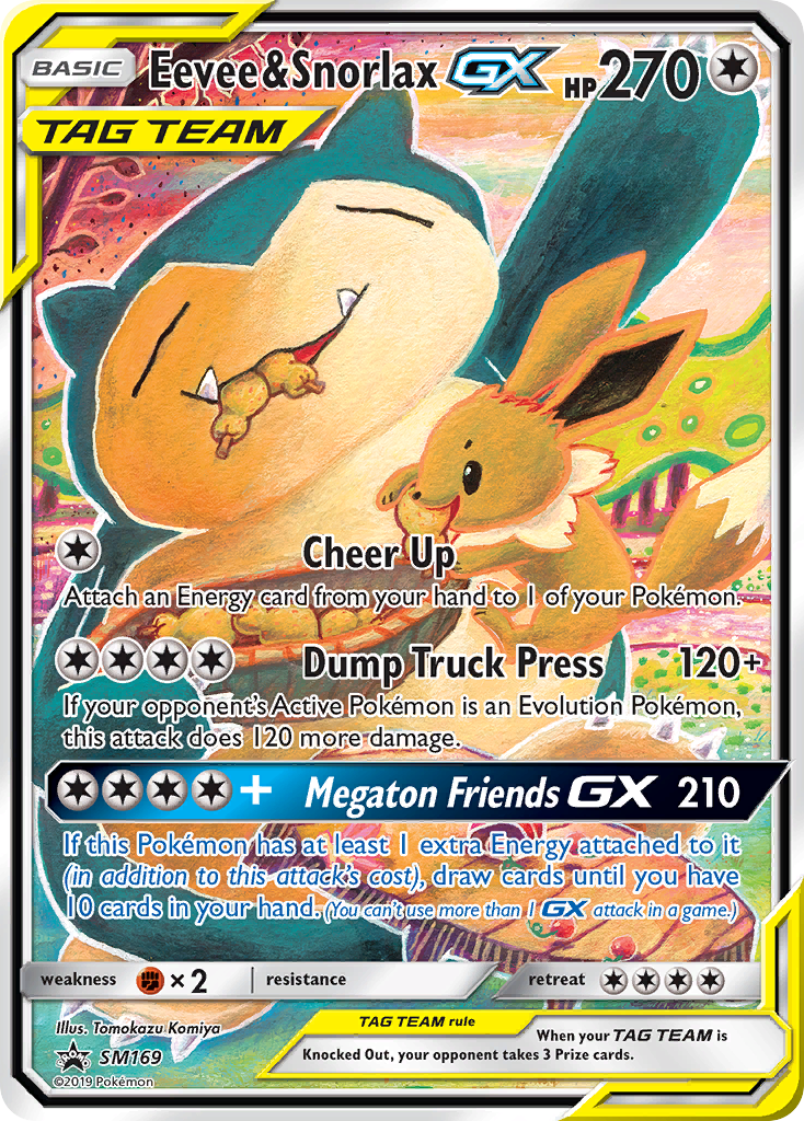 Eevee & Snorlax-GX — SM Black Star Promos #169 / 248