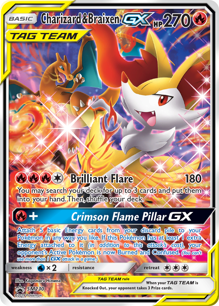 Charizard & Braixen-GX — SM Black Star Promos #230 / 248