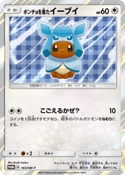 Poncho-wearing Eevee - 143/SM-P