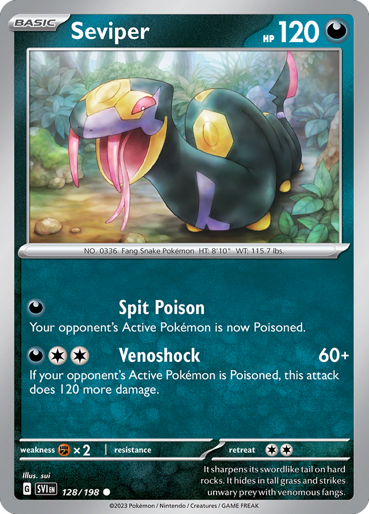Seviper — Scarlet & Violet #128 / 198