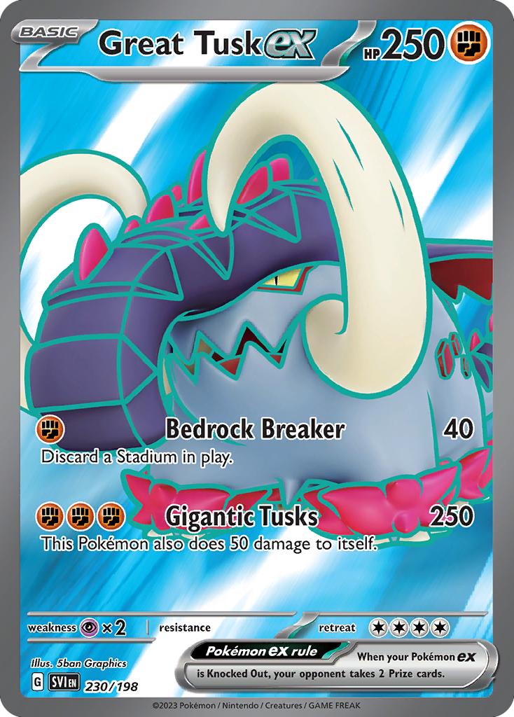 Great Tusk ex — Scarlet & Violet #230 / 198