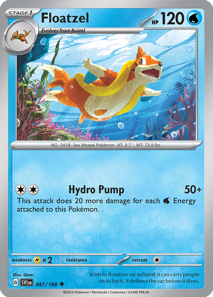 Floatzel — Scarlet & Violet #047 / 198