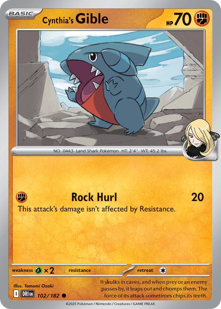 Cynthia's Gible — Destined Rivals #102 / 182