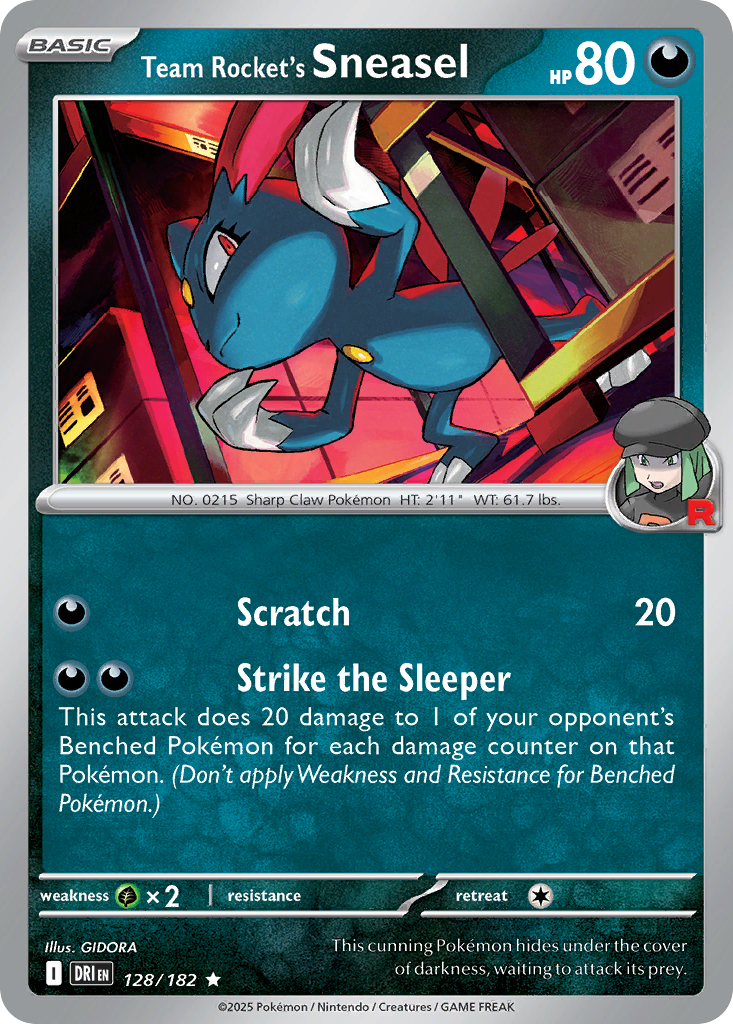 Team Rocket's Sneasel — Destined Rivals #128 / 182