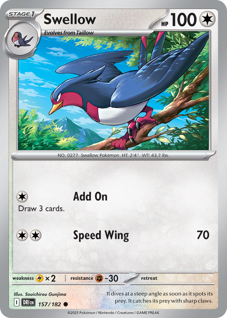 Swellow — Destined Rivals #157 / 182