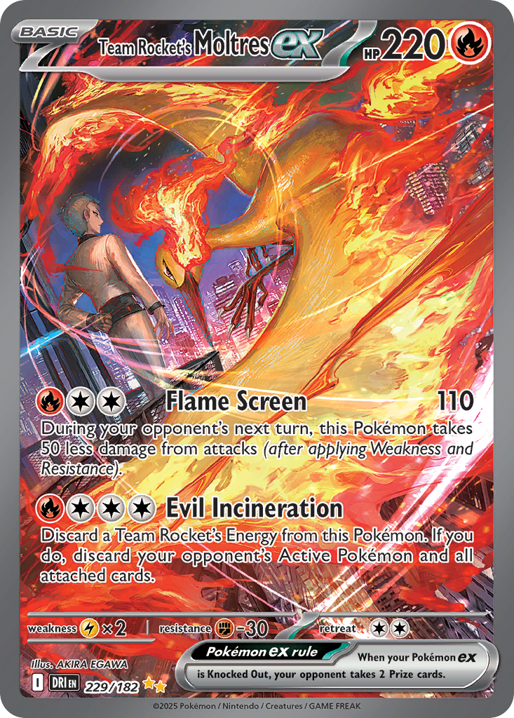 Team Rocket's Moltres ex — Destined Rivals #229 / 182