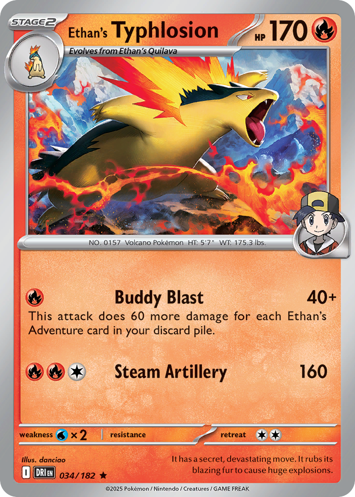 Ethan's Typhlosion — Destined Rivals #034 / 182