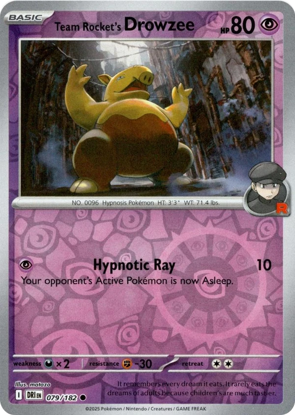 Team Rocket's Drowzee — Destined Rivals #079 / 182