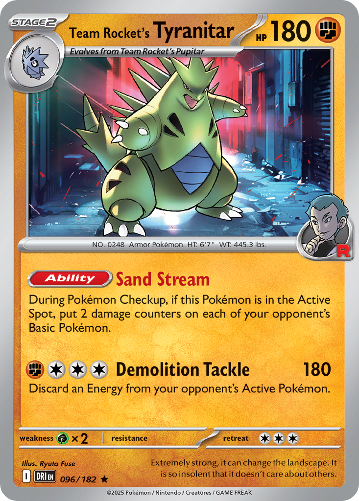 Team Rocket's Tyranitar — Destined Rivals #096 / 182