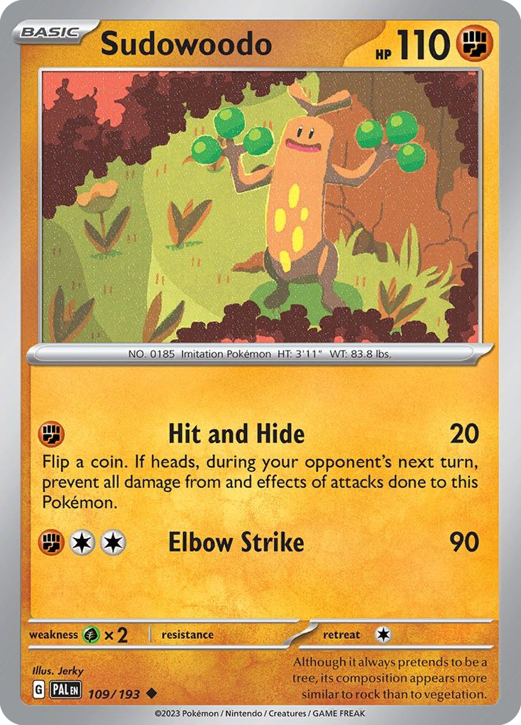 Sudowoodo — Paldea Evolved #109 / 193