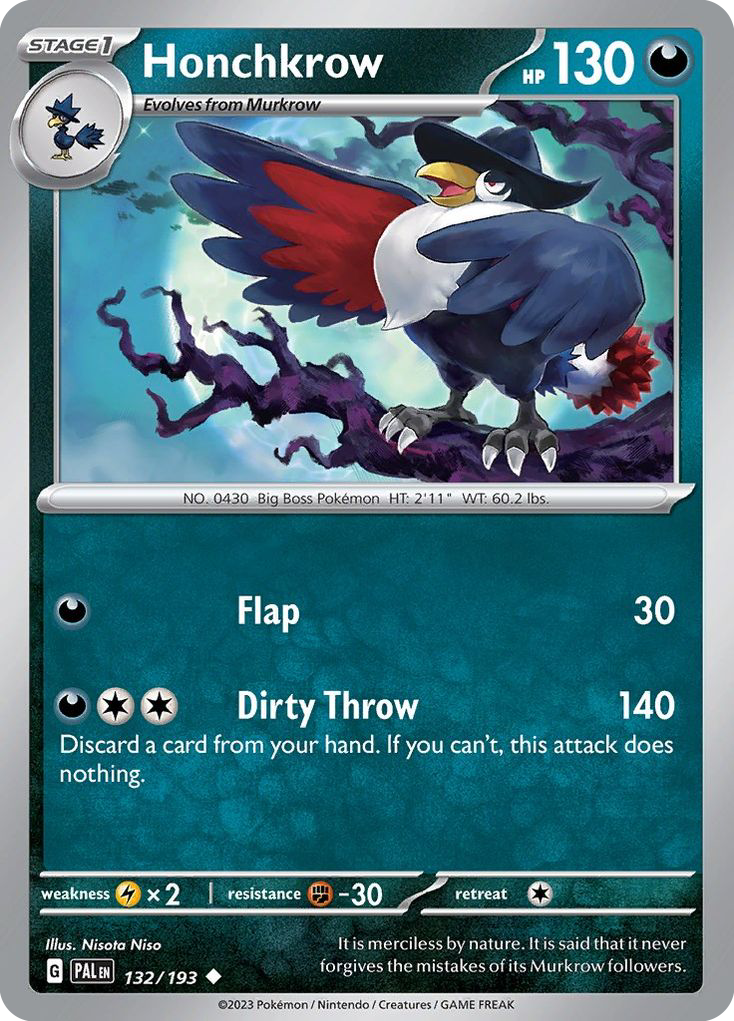 Honchkrow — Paldea Evolved #132 / 193