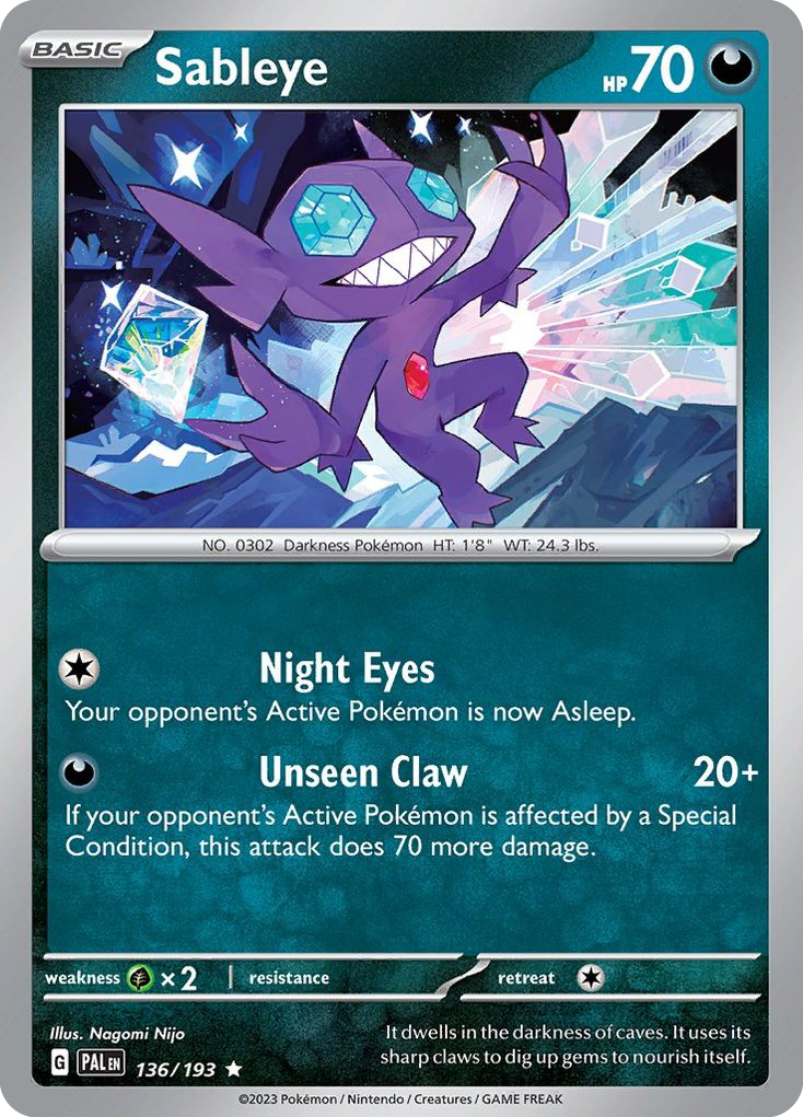 Sableye — Paldea Evolved #136 / 193