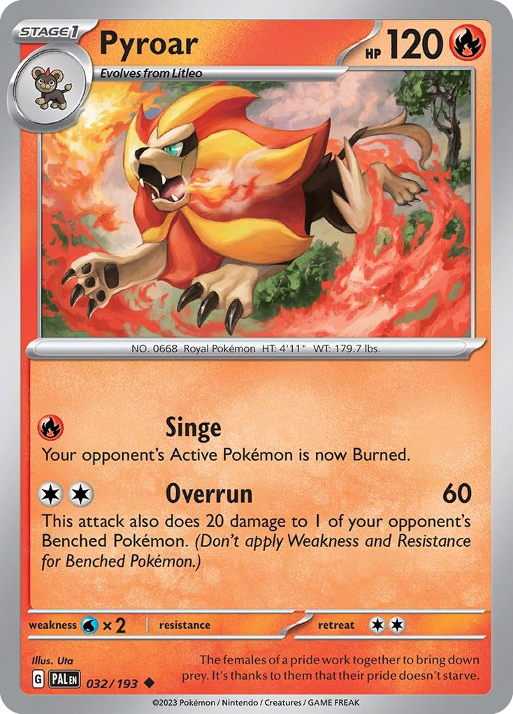 Pyroar — Paldea Evolved #032 / 193