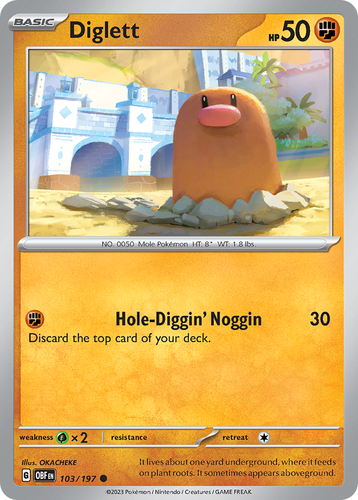 Diglett — Obsidian Flames #103 / 197