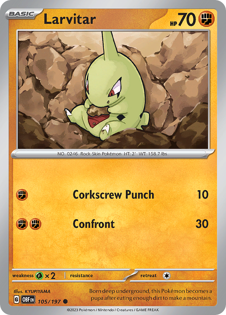 Larvitar — Obsidian Flames #105 / 197