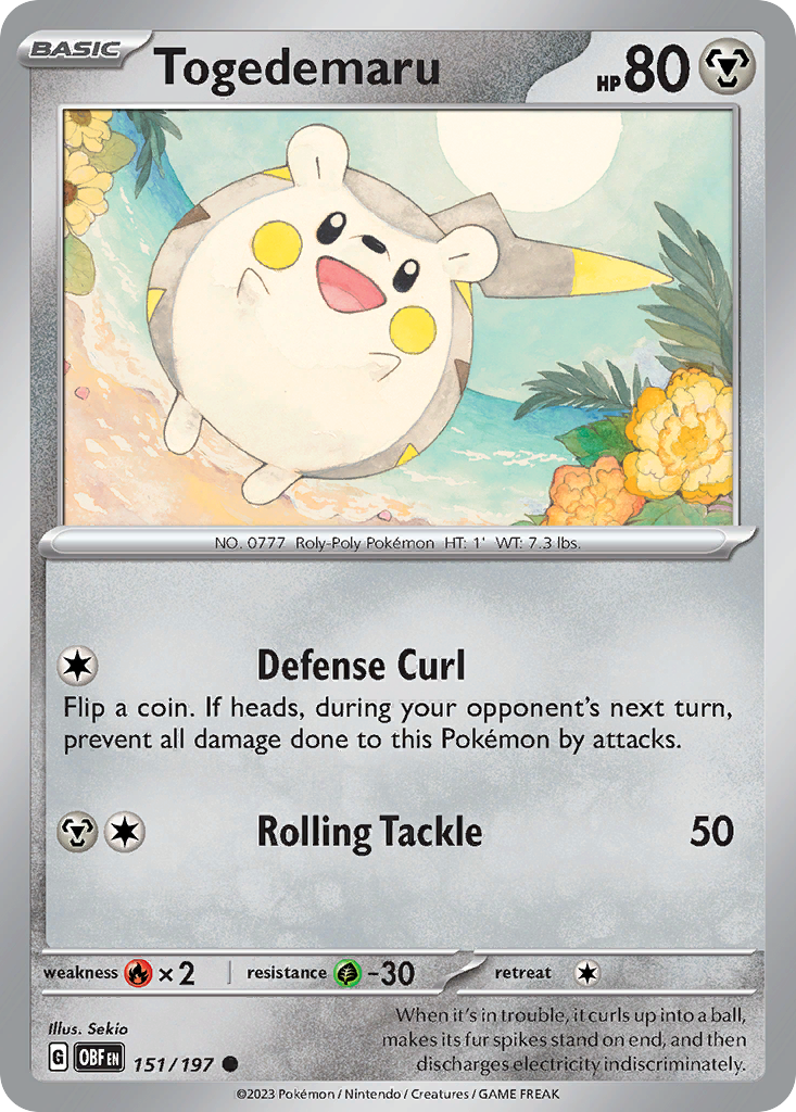 Togedemaru — Obsidian Flames #151 / 197