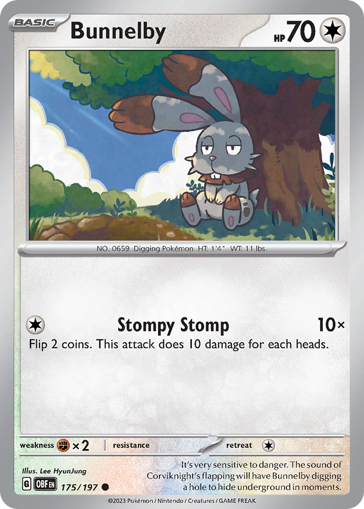 Bunnelby — Obsidian Flames #175 / 197