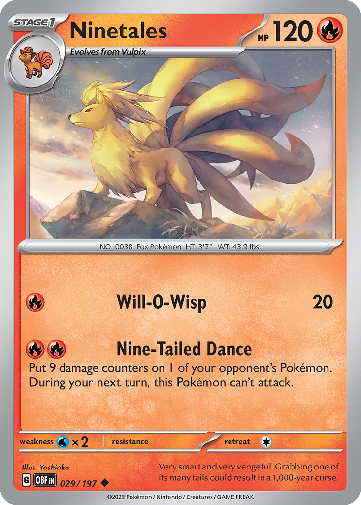 Ninetales — Obsidian Flames #029 / 197