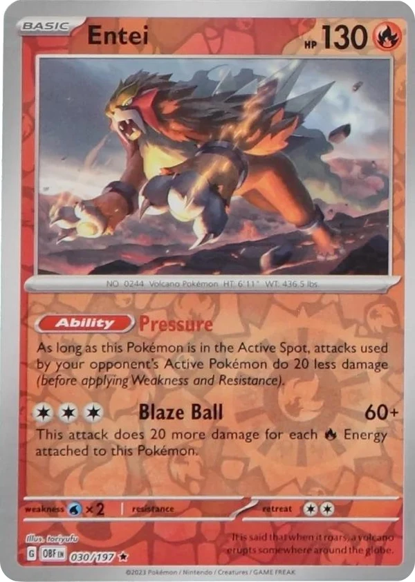 Entei — Obsidian Flames #030 / 197