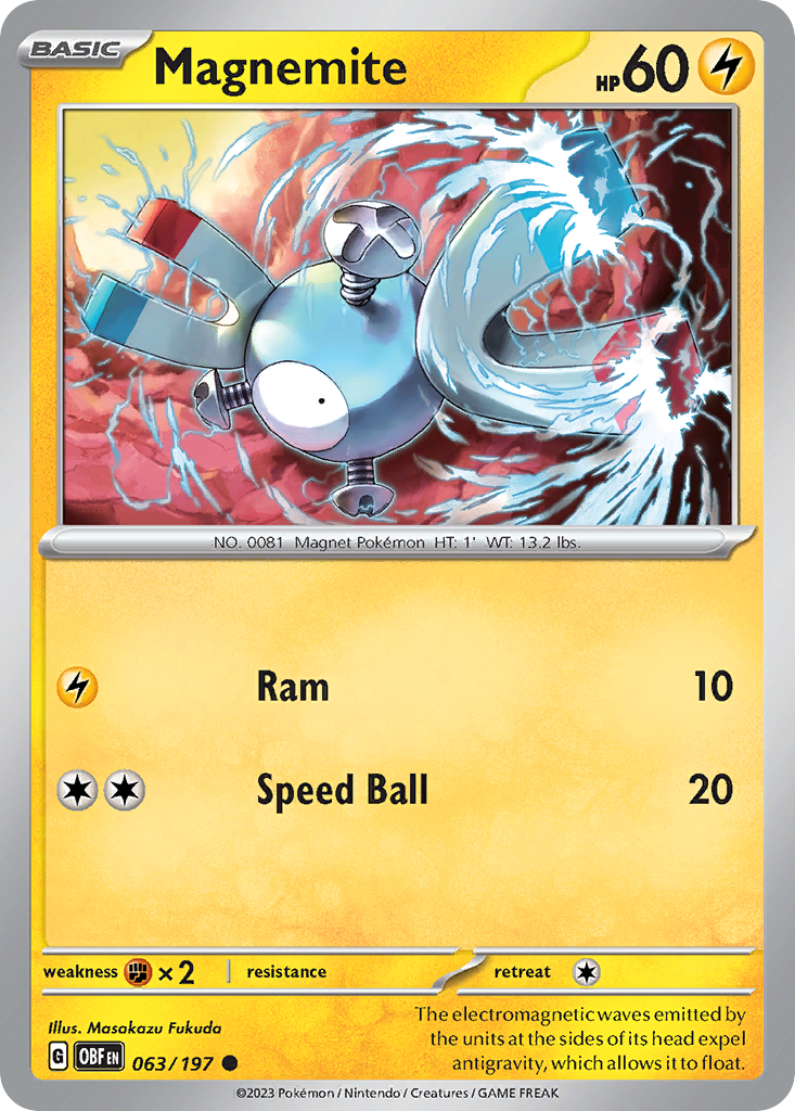 Magnemite — Obsidian Flames #063 / 197