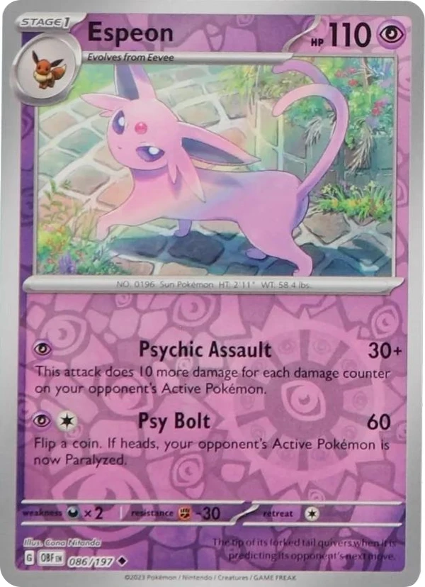 Espeon — Obsidian Flames #086 / 197