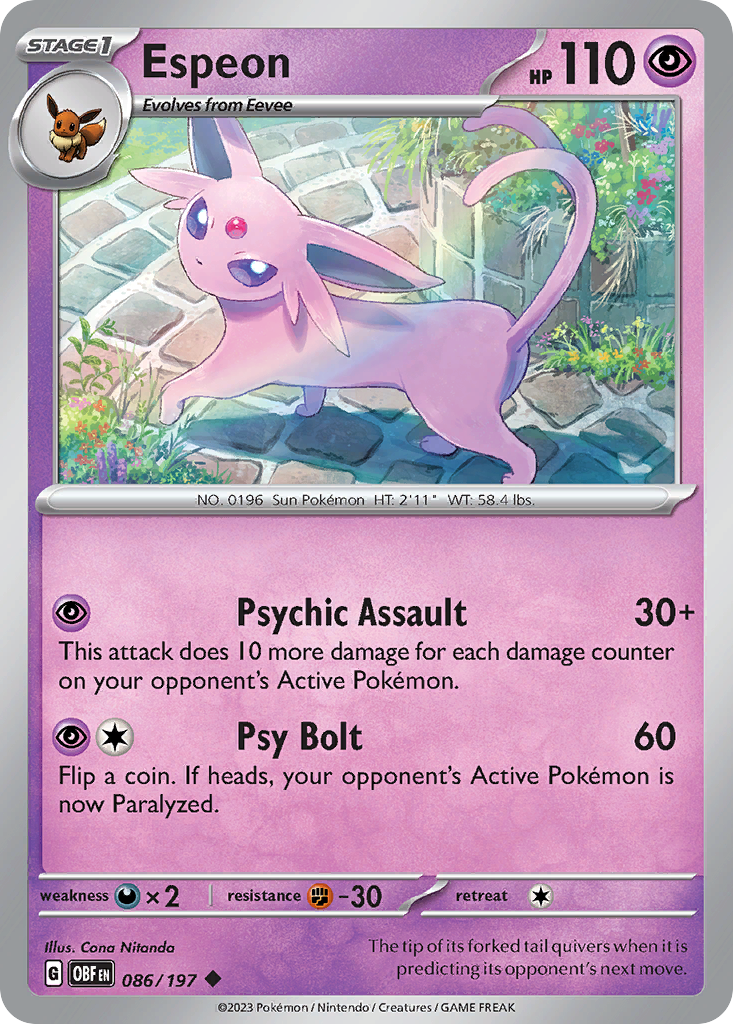 Espeon — Obsidian Flames #086 / 197