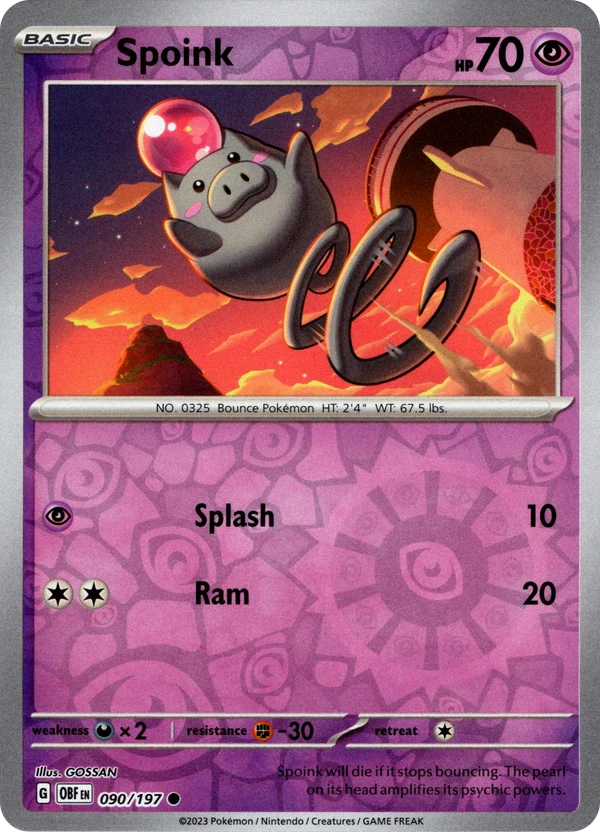 Spoink — Obsidian Flames #090 / 197