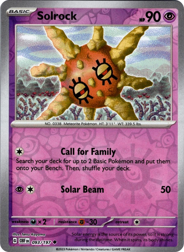 Solrock — Obsidian Flames #093 / 197