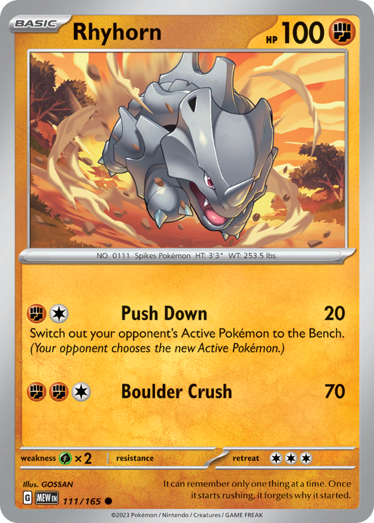 Rhyhorn — 151 #111 / 165