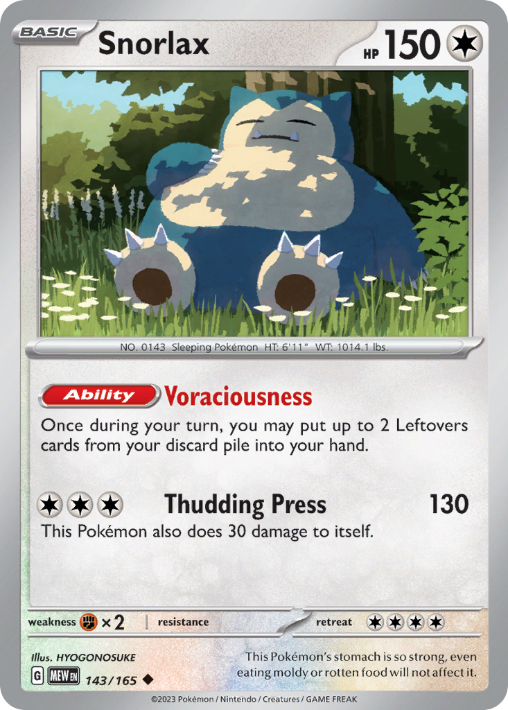 Snorlax — 151 #143 / 165