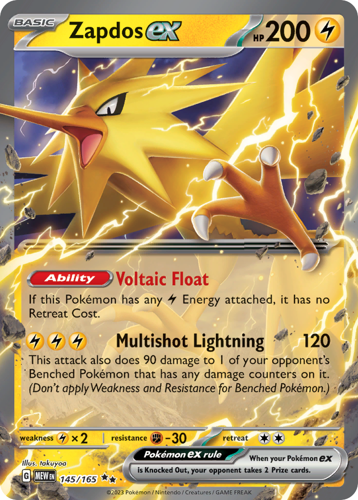 Zapdos ex — 151 #145 / 165