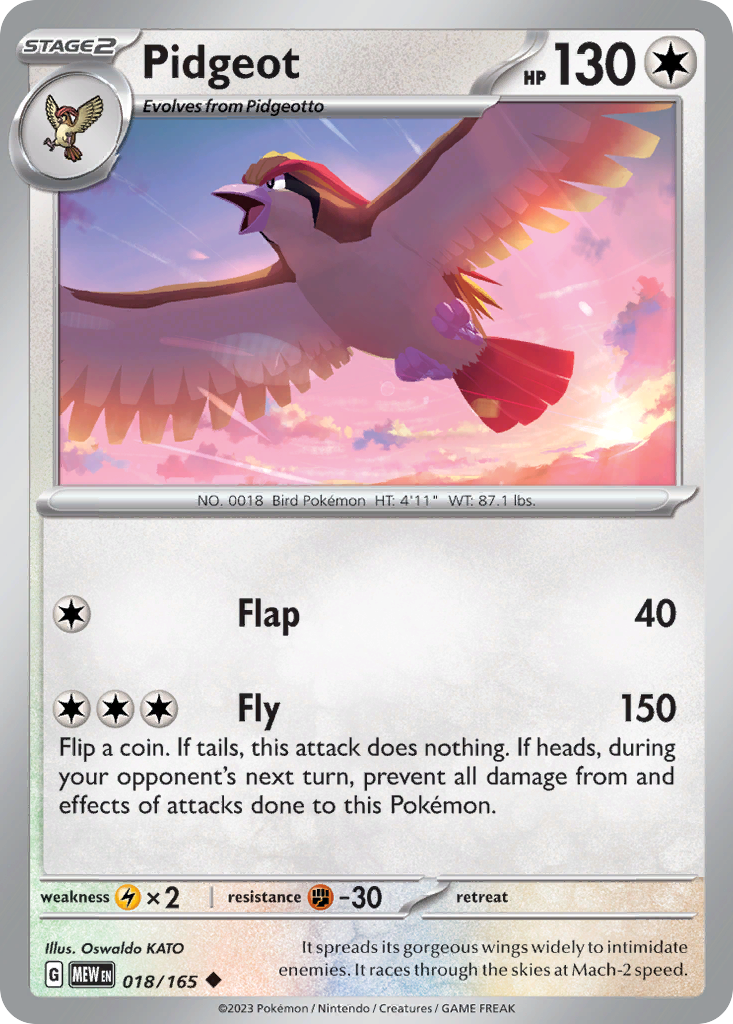 Pidgeot — 151 #018 / 165