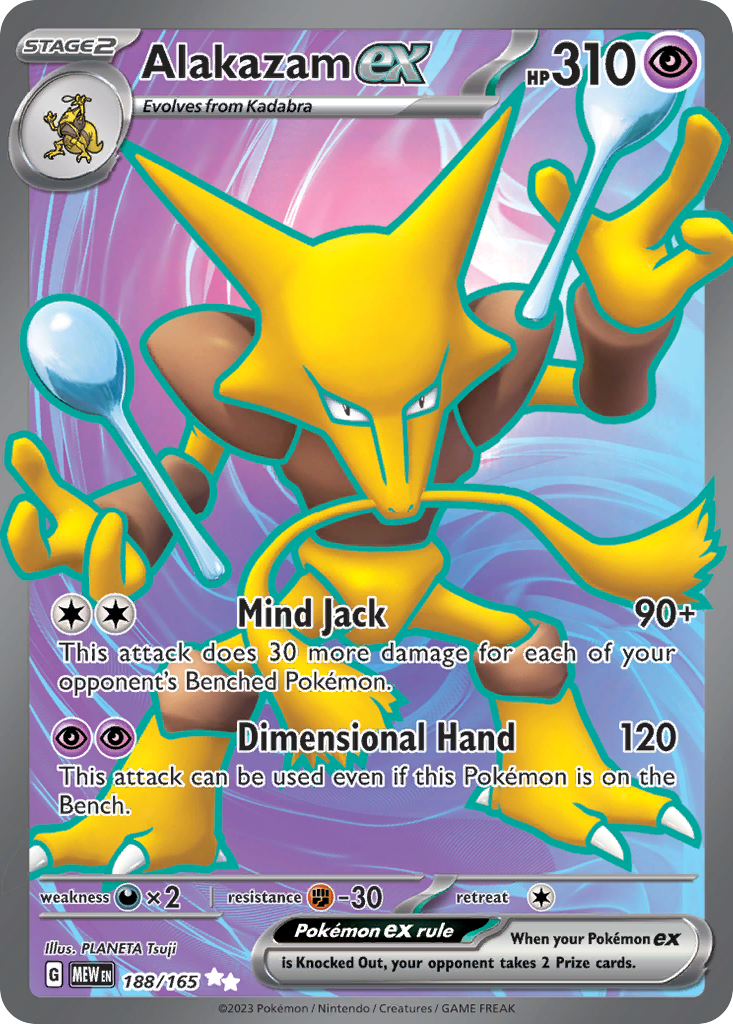 Alakazam ex — 151 #188 / 165