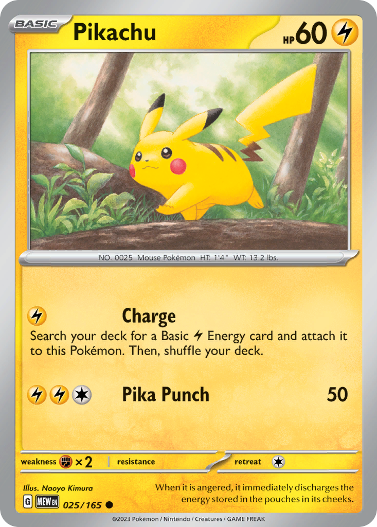 Pikachu — 151 #025 / 165