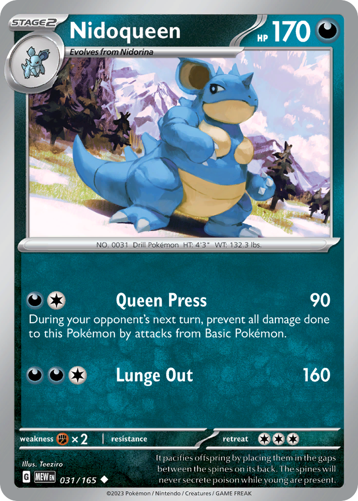 Nidoqueen — 151 #031 / 165