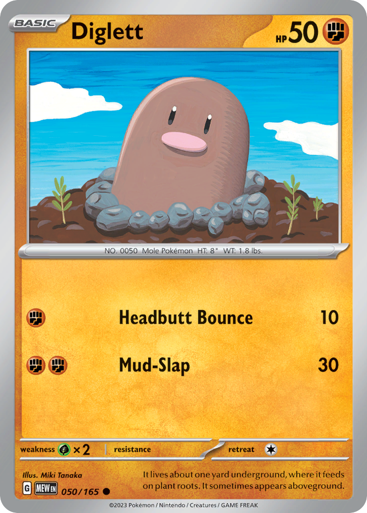 Diglett — 151 #050 / 165