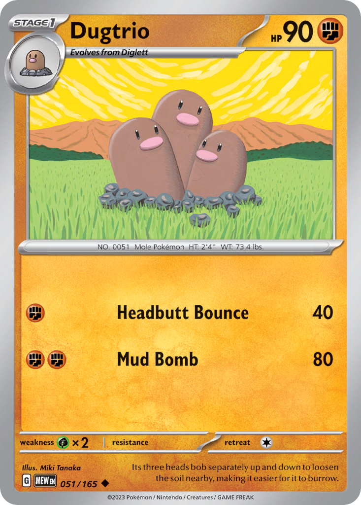 Dugtrio — 151 #051 / 165