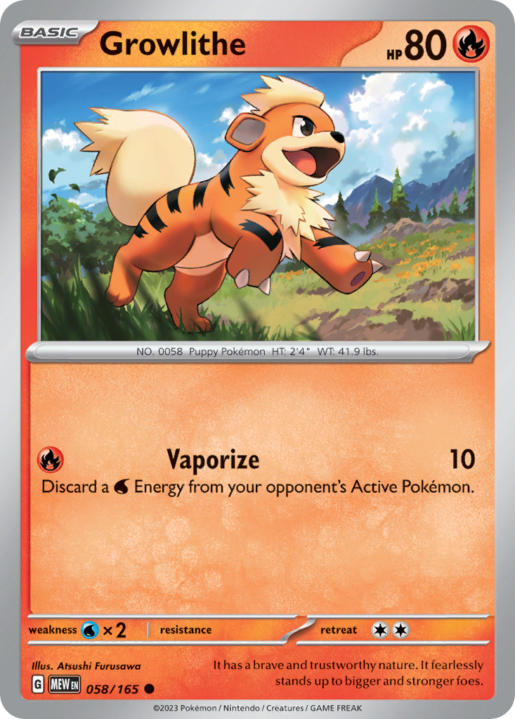 Growlithe — 151 #058 / 165