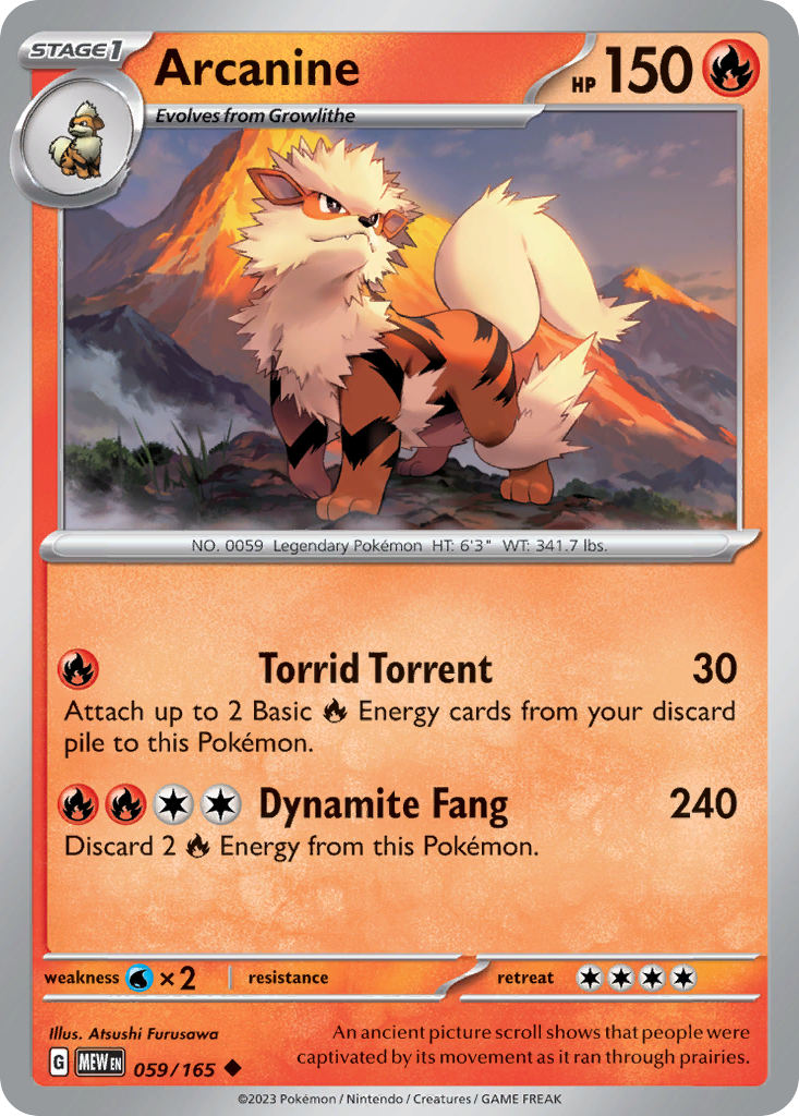 Arcanine — 151 #059 / 165