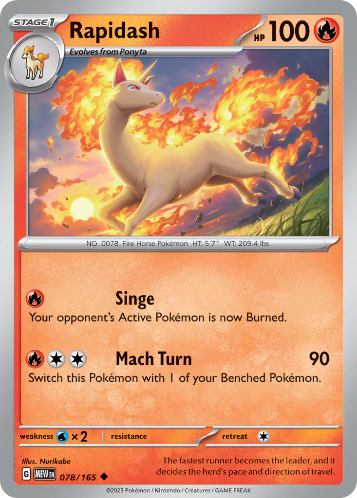 Rapidash — 151 #078 / 165