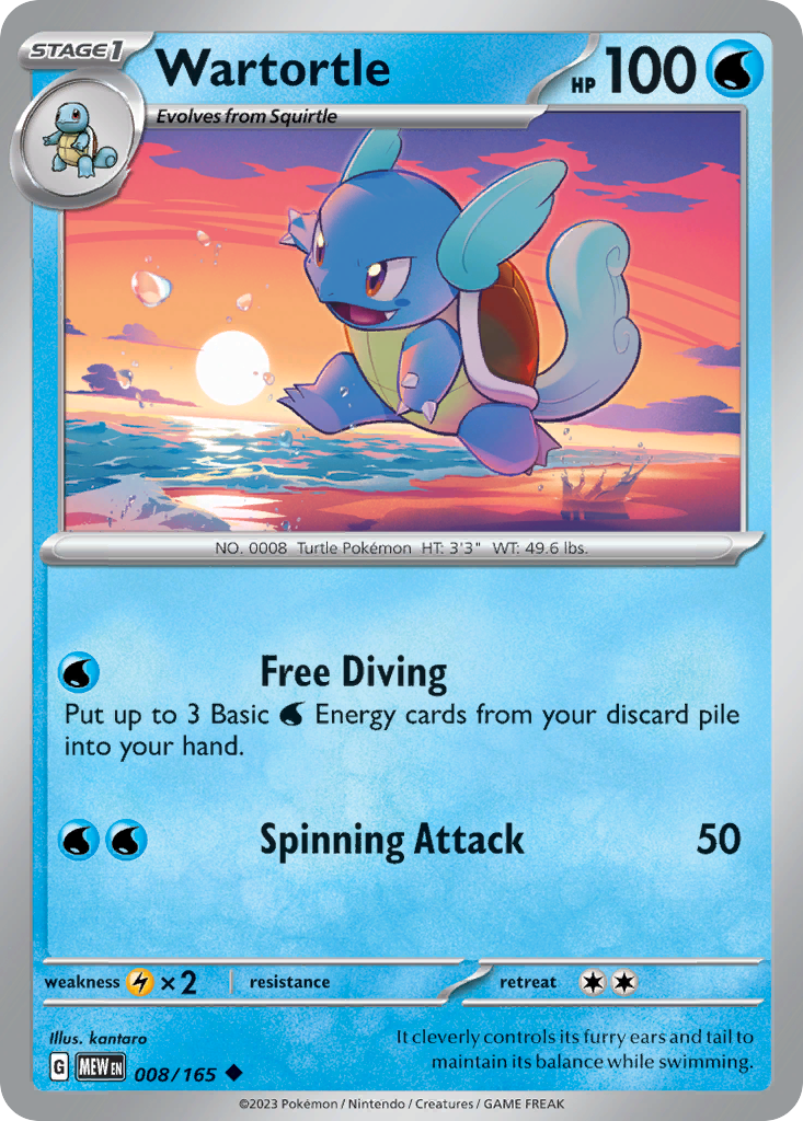 Wartortle — 151 #008 / 165