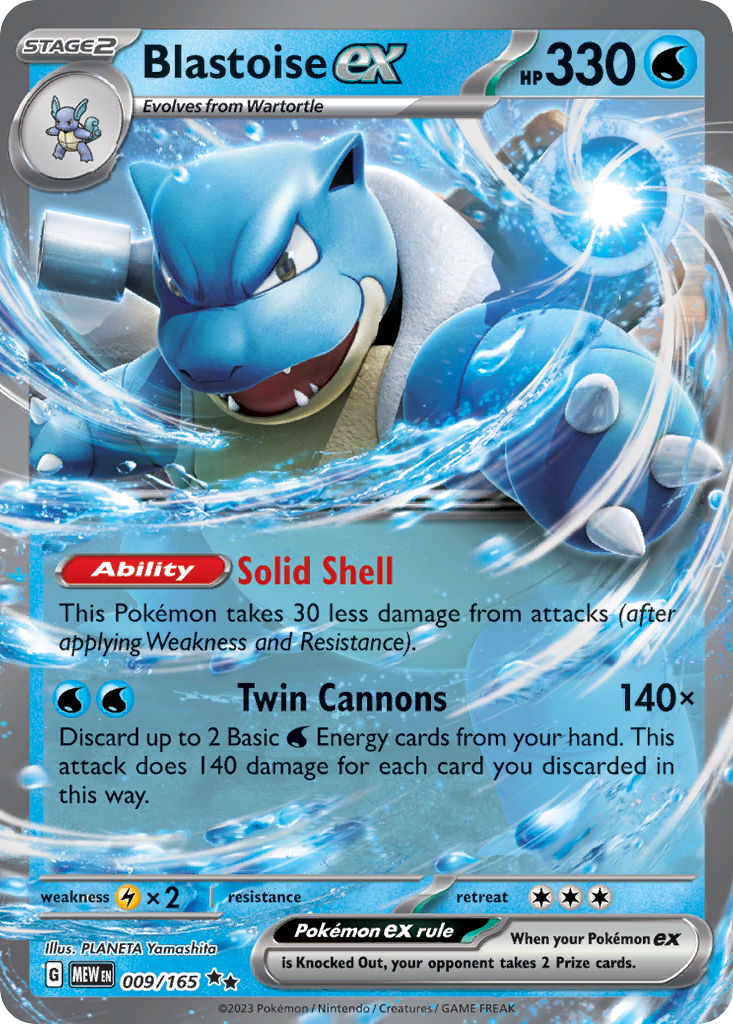 Blastoise ex — 151 #009 / 165