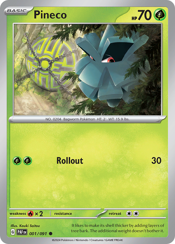 Pineco — Paldean Fates #001 / 91