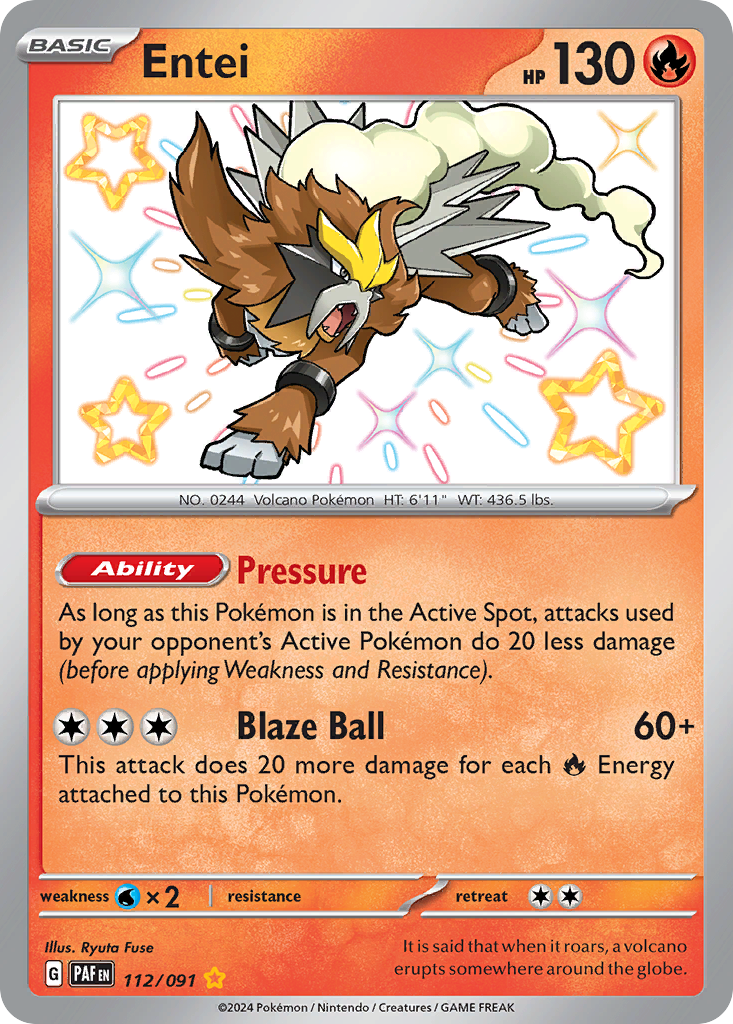 Entei — Paldean Fates #112 / 91