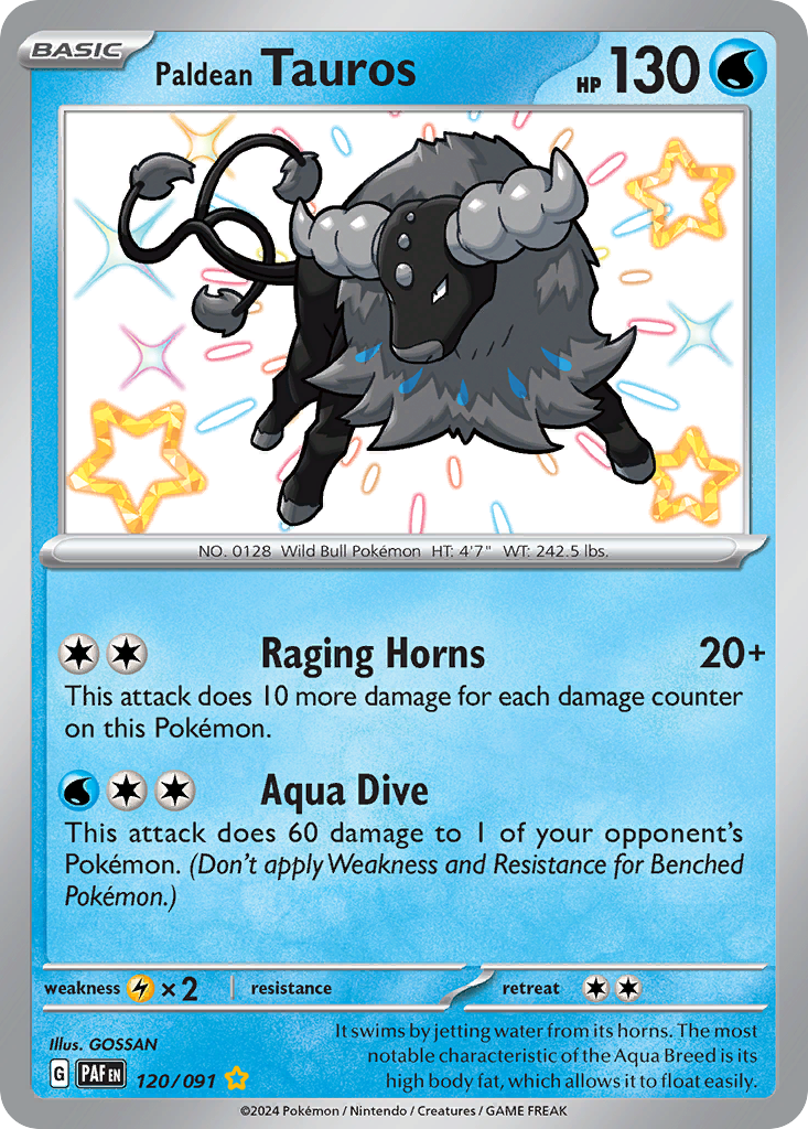Paldean Tauros — Paldean Fates #120 / 91